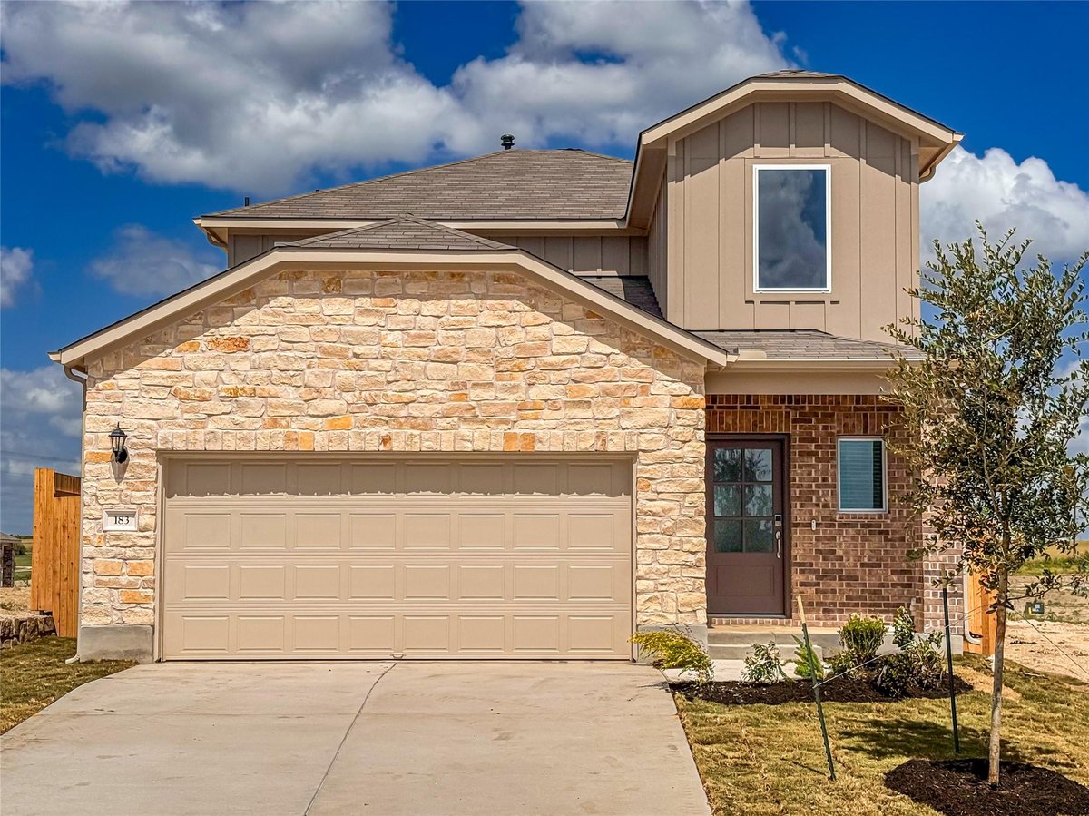 View 183 Bayou Mint BLVD in Sunfield 183 Bayou Mint BLVD - front exterior - Luxury home in Sunfield, Buda, TX