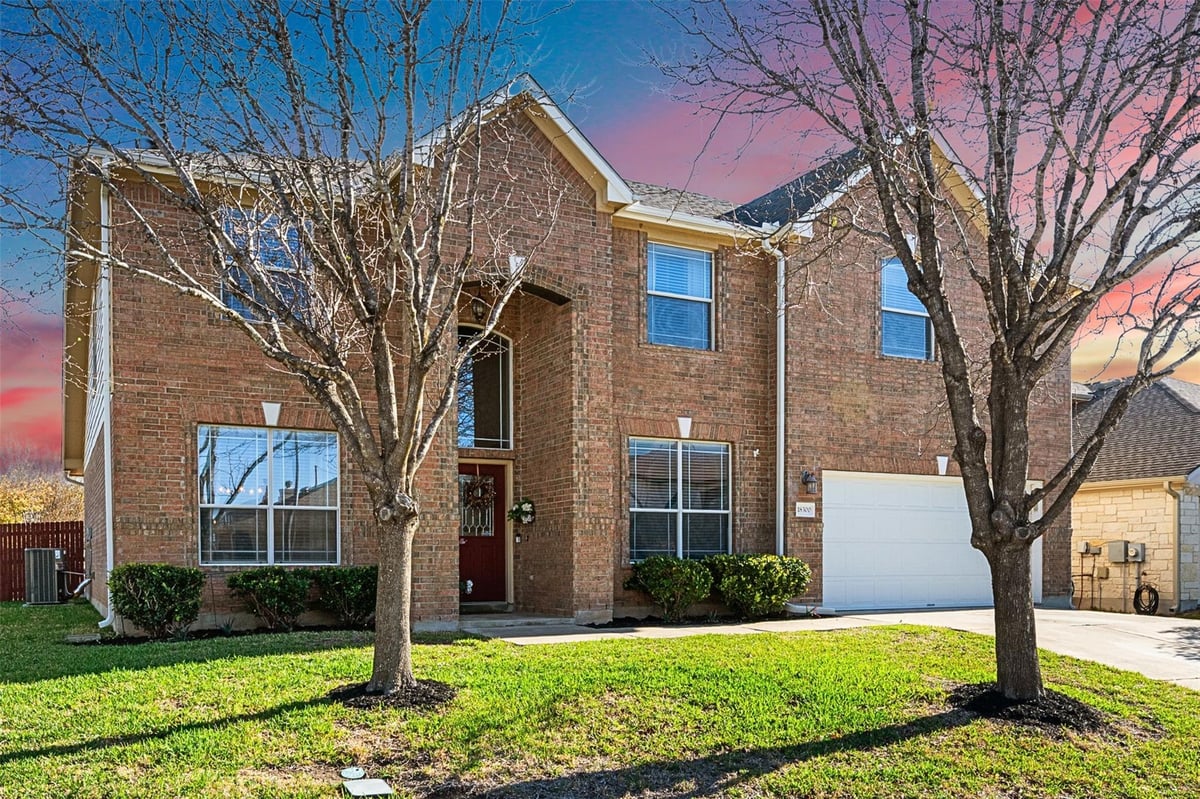 View 18300 Shallow Pool Dr in Villages Hidden Lake Ph 03A 18300 Shallow Pool Dr - front exterior - Luxury home in Villages Hidden Lake Ph 03A, Pflugerville, TX
