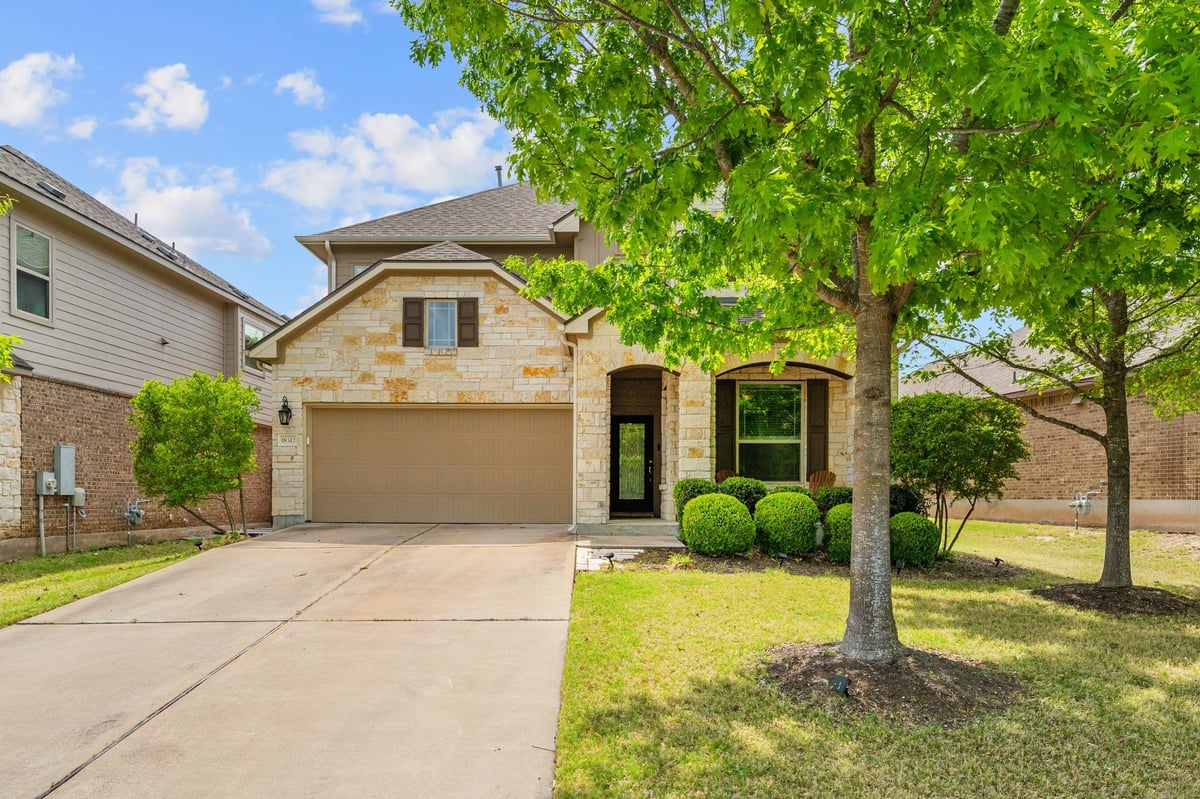View 18312 Turning Stream Ln in Falcon Pointe Sec 14 Ph 1 18312 Turning Stream Ln - front exterior - Luxury home in Falcon Pointe Sec 14 Ph 1, Pflugerville, TX