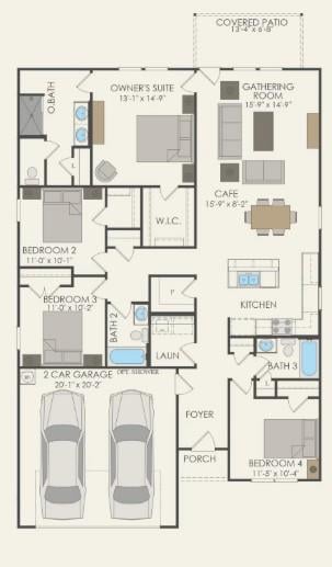 Living area at 184 Bridge Deck Loop - 3 bed 2 bath home