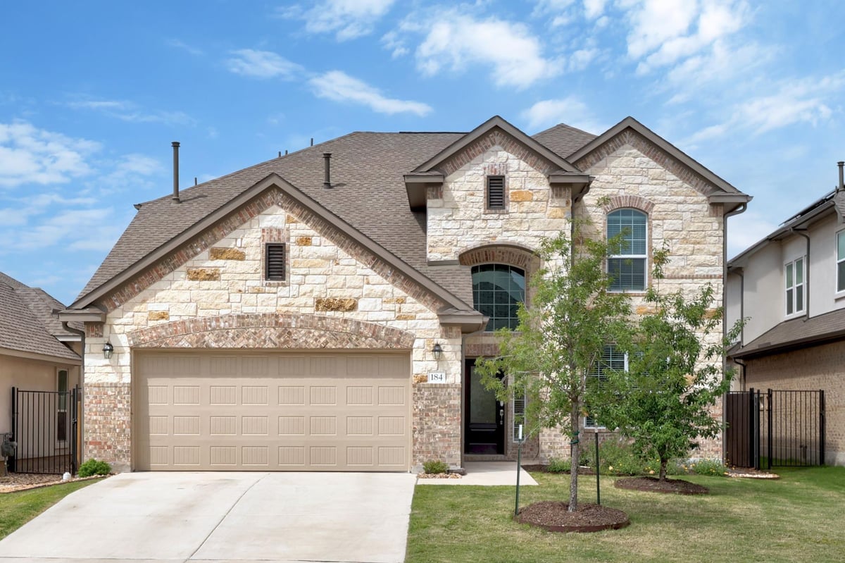 View 184 Lenera Dr in Santa Rita Ranch 184 Lenera Dr - front exterior - Luxury home in Santa Rita Ranch, Liberty Hill, TX