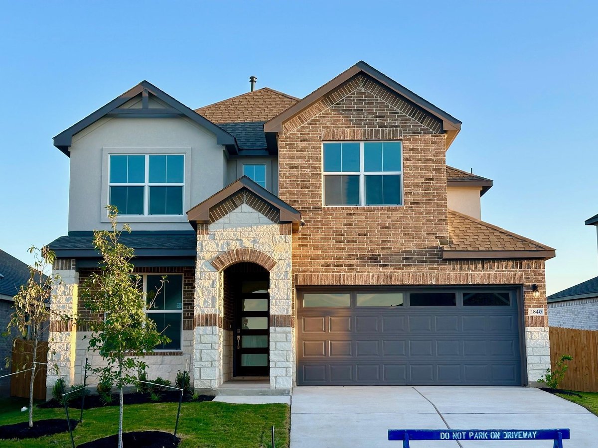 View 1840 Crooked Creek St in ROSENBUSCH RANCH 1840 Crooked Creek St - front exterior - Luxury home in ROSENBUSCH RANCH, Leander, TX