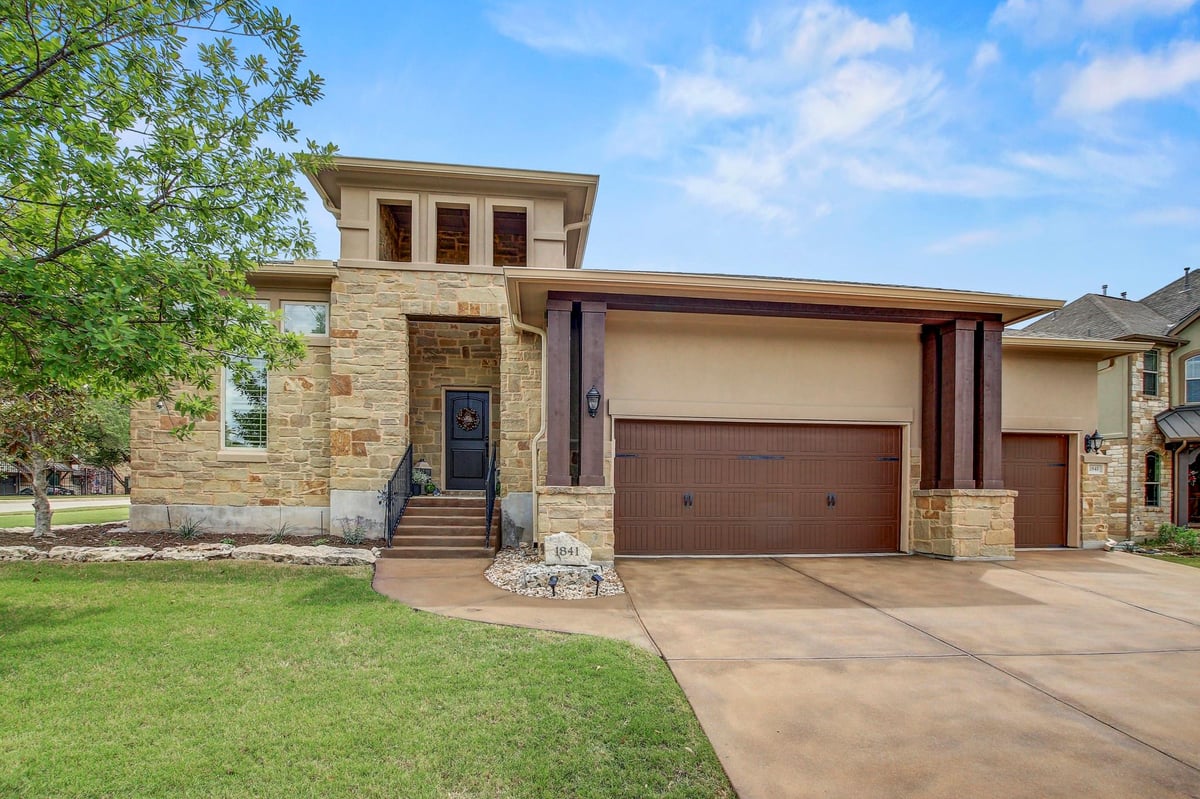 View 1841 Harvest Dance DR in Fairways At Crystal Flls Sc3 P 1841 Harvest Dance DR - front exterior - Luxury home in Fairways At Crystal Flls Sc3 P, Leander, TX