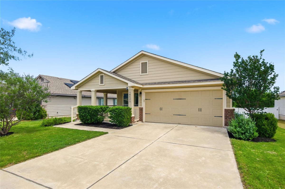 View 18521 Bandelier Dr in Highland Park Ph D Sec 6 18521 Bandelier Dr - front exterior - Luxury home in Highland Park Ph D Sec 6, Pflugerville, TX
