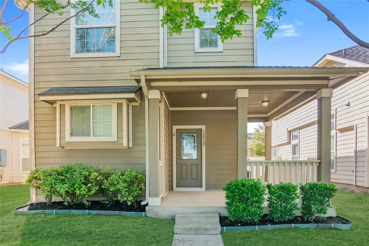 View 18532 Mammoth Cave Blvd Unit #2 in Highland Park Condo Amd 18532 Mammoth Cave Blvd Unit #2 - front exterior - Luxury home in Highland Park Condo Amd, Pflugerville, TX
