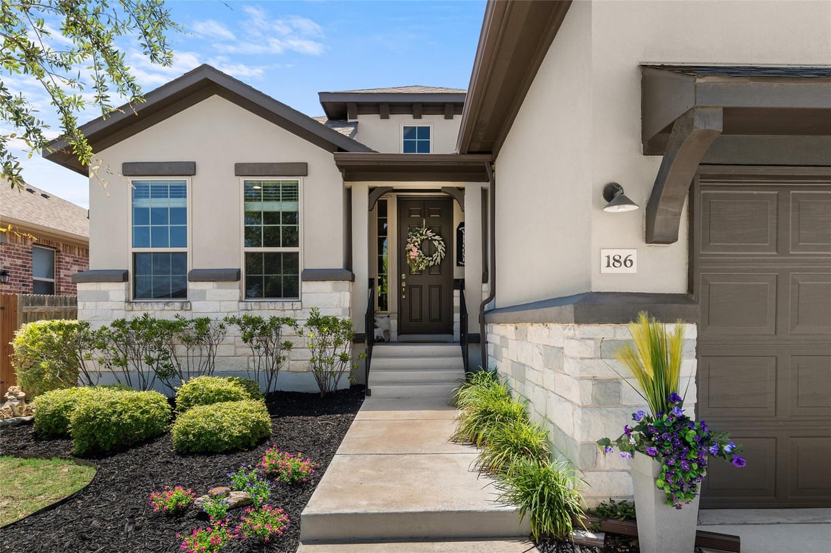 View 186 Adina DR in Founders Ridge 186 Adina DR - front exterior - Luxury home in Founders Ridge, Dripping Springs, TX