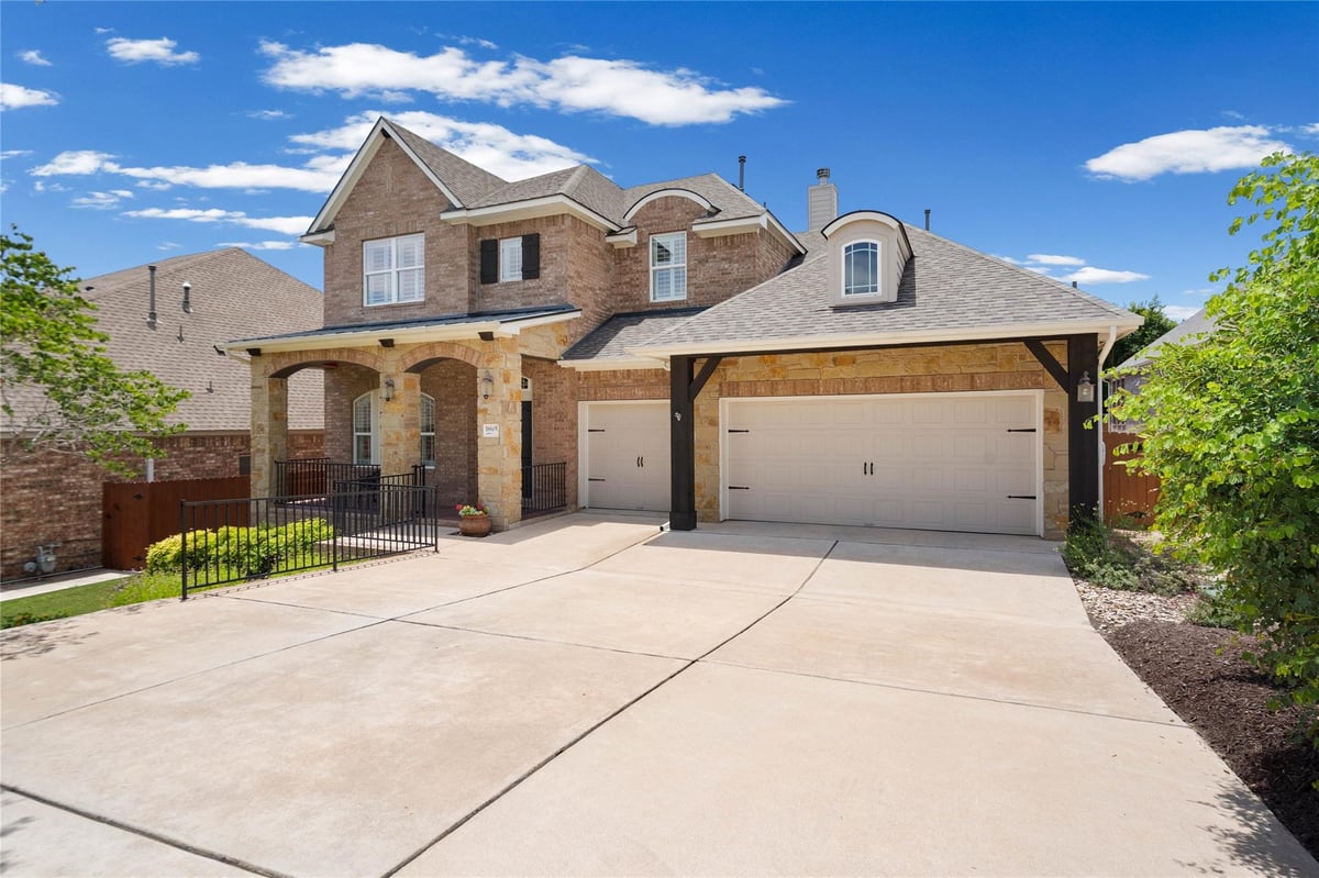 View 18605 Amberg PL in Sweetwater Ranch Sec 1 Village 18605 Amberg PL - front exterior - Luxury home in Sweetwater Ranch Sec 1 Village, Austin, TX