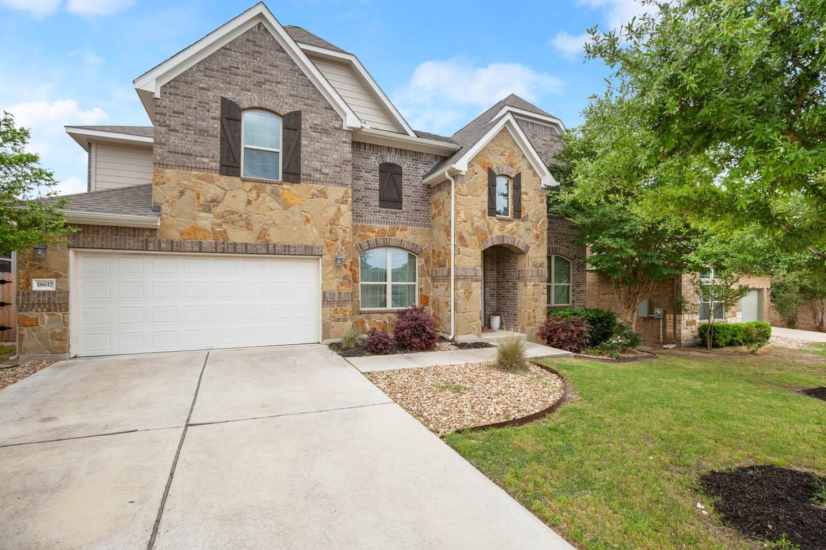 View 18617 Rio Chama LN in Sweetwater Ranch Sec 1 Village 18617 Rio Chama LN - front exterior - Luxury home in Sweetwater Ranch Sec 1 Village, Austin, TX