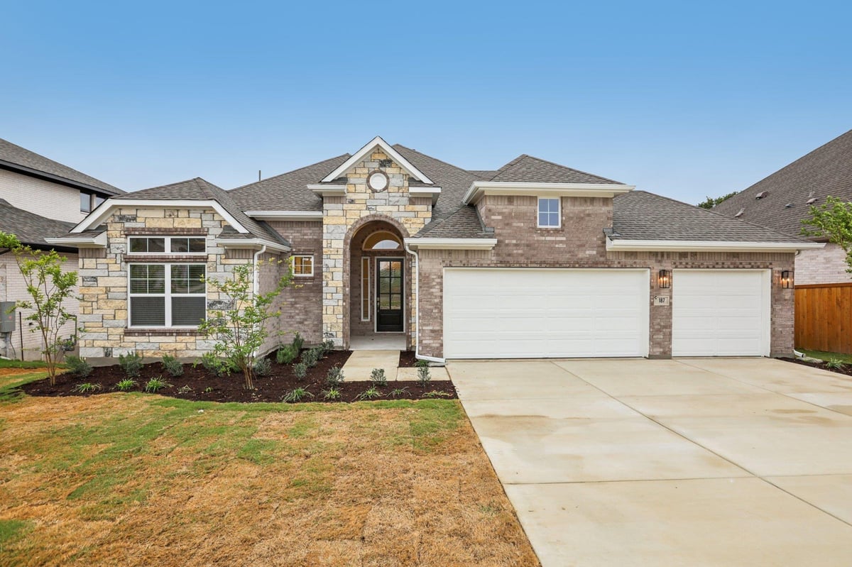 View 187 Lily Pad Lane in 6 Creeks Ph 1 Sec 9 187 Lily Pad Lane - front exterior - Luxury home in 6 Creeks Ph 1 Sec 9, Kyle, TX