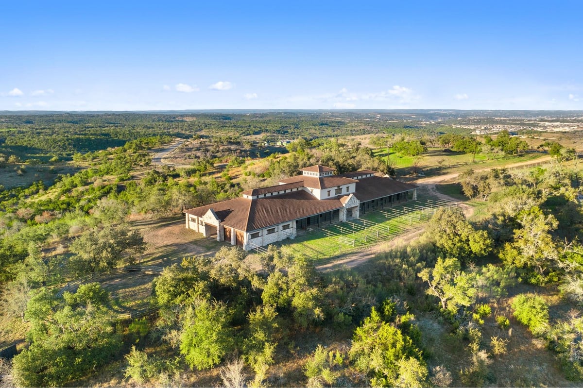 View 18700 Madrone Ranch Trail in Preservation Ranch 18700 Madrone Ranch Trail - aerial view with 18700 Madrone Ranch Trail in Austin - Luxury home in Preservation Ranch, Au...