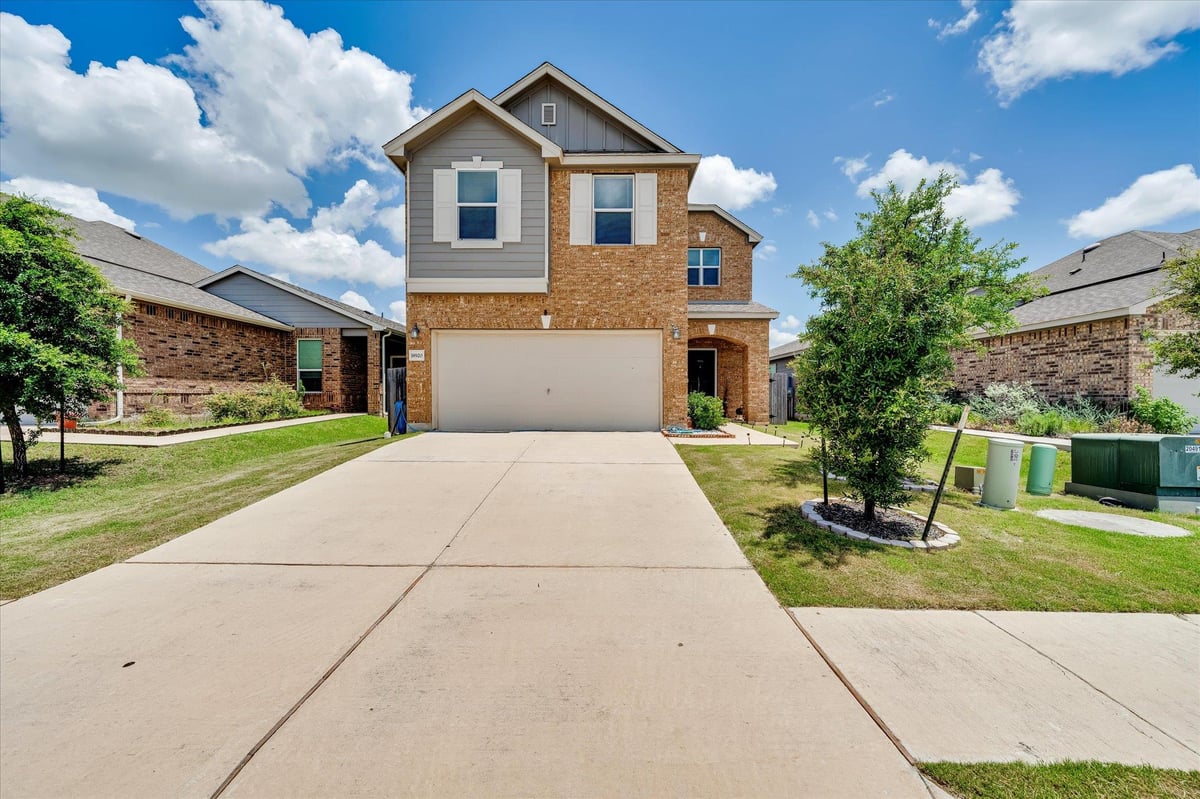 View 18920 Lady Bird Johnson ST in Presidential Meadows 18920 Lady Bird Johnson ST - front exterior - Luxury home in Presidential Meadows, Manor, TX