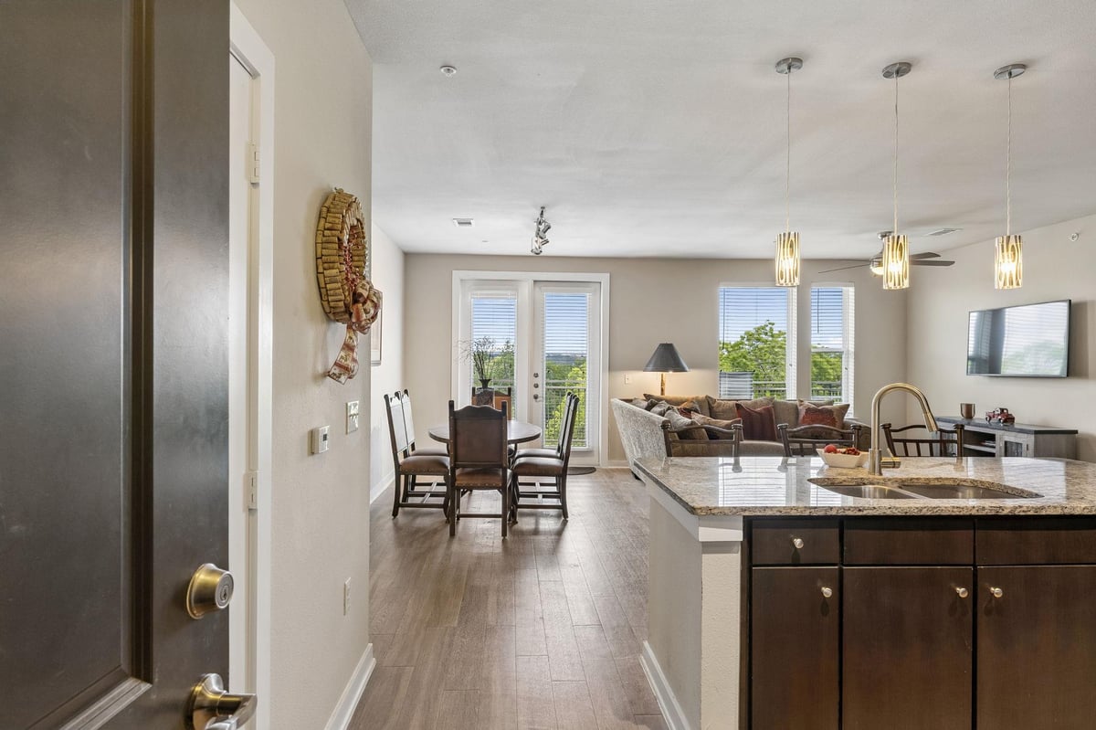 Living area - 1900 Barton Springs Rd Unit #5032 Living area at 1900 Barton Springs Rd Unit #5032 - 2 bed 2 bath home