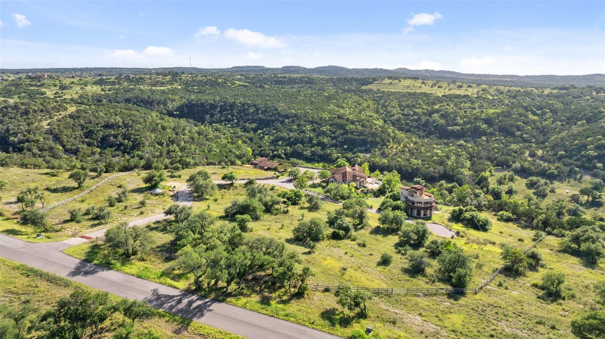 View 19015 Moreh Peak Pass in Preservation Ranch 19015 Moreh Peak Pass - aerial view with 19015 Moreh Peak Pass in Austin - Luxury home in Preservation Ranch, Austin, TX
