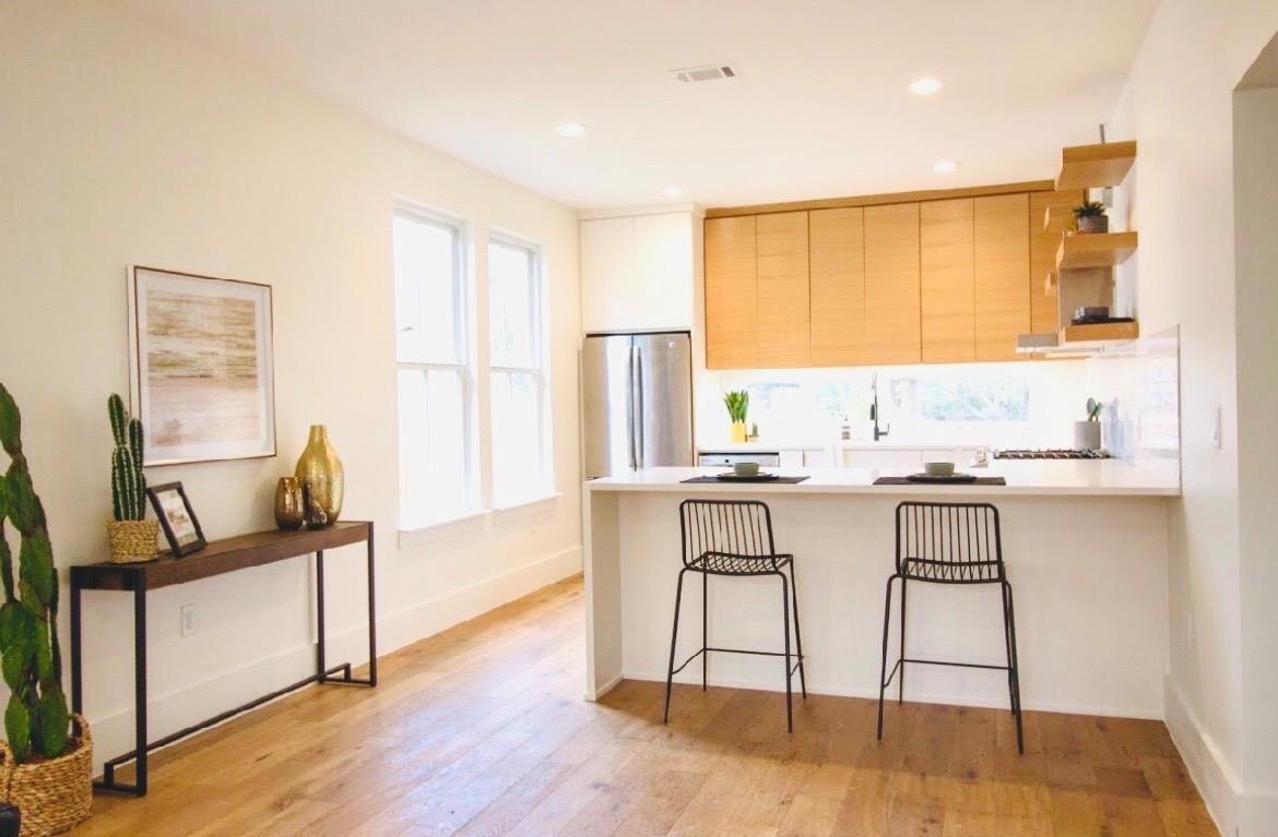 Primary bedroom at 1903 B W 30th St - 2 bed 1 bath home
