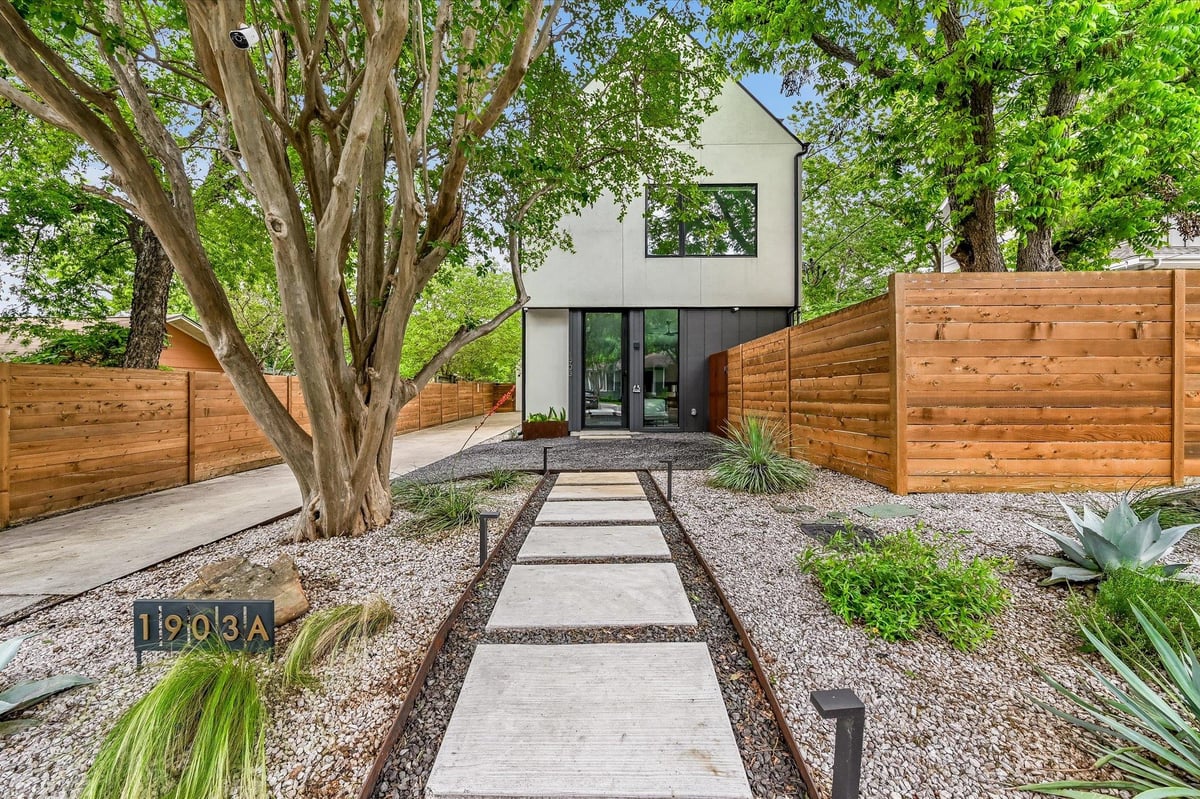 View 1903 Frazier Ave Unit #A in Frazier Add 1903 Frazier Ave Unit #A - front exterior - Luxury home in Frazier Add, Austin, TX