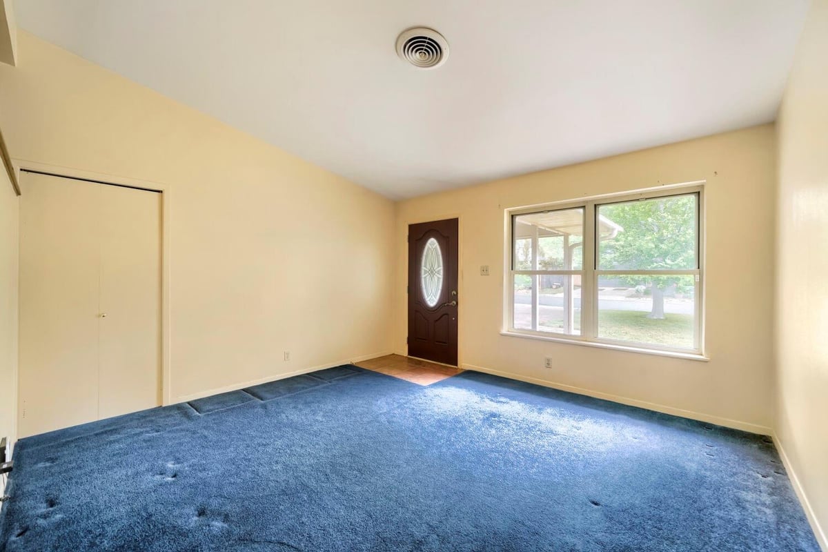 Primary bedroom at 1909 Burbank St - 3 bed 2 bath home