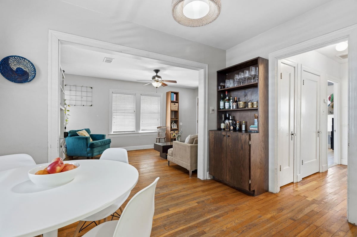 Primary bedroom at 1910 Kinney Ave - 3 bed 2 bath home