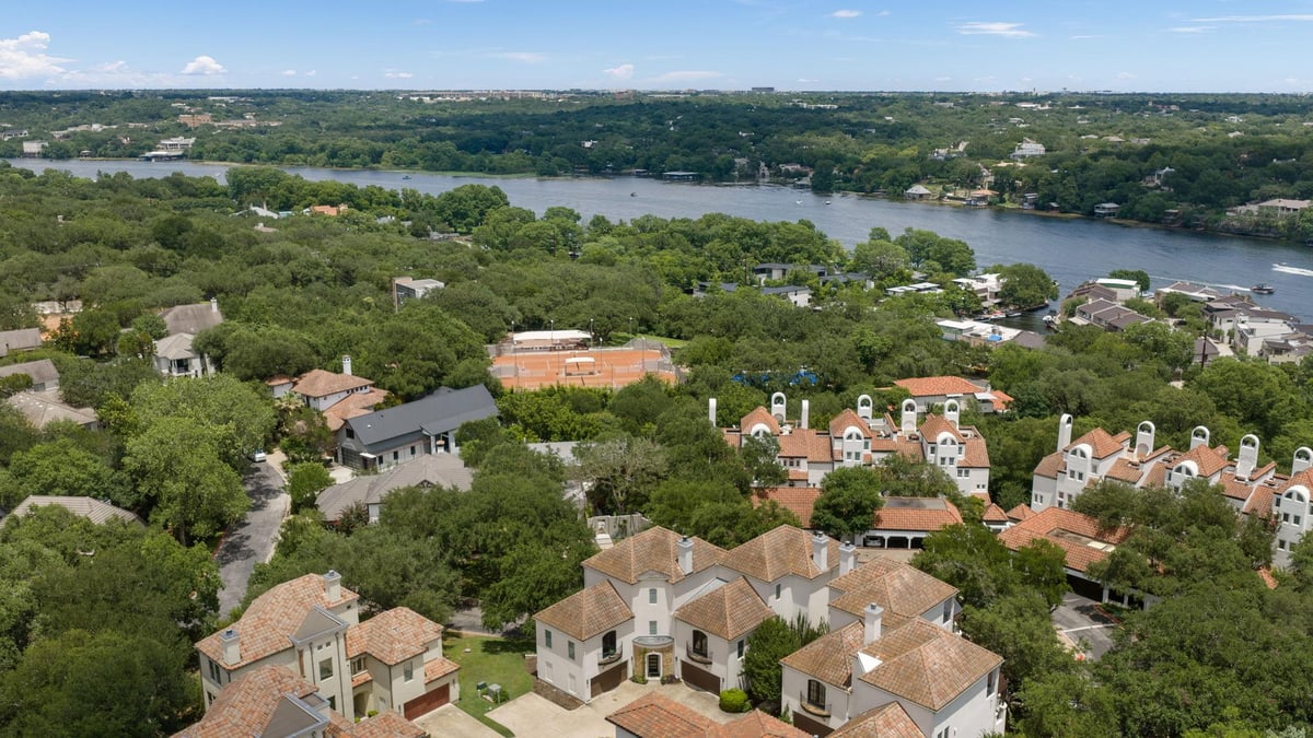 View 1910 Rue De St Tropez Unit #6 in Enclave Villas Condo 1910 Rue De St Tropez Unit #6 - front exterior - Luxury home in Enclave Villas Condo, Austin, TX