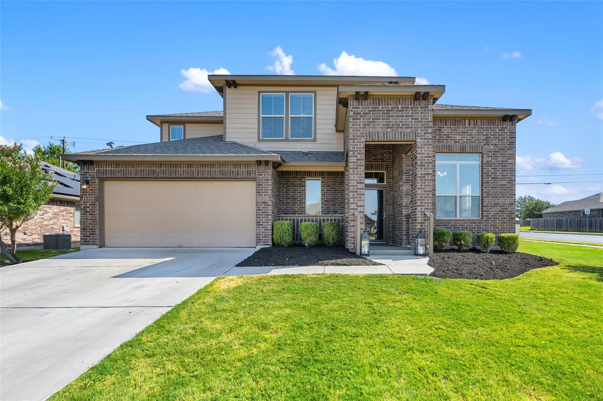 View 19101 Obed River Dr in Highland Park Ph D Sec 7 19101 Obed River Dr - front exterior - Luxury home in Highland Park Ph D Sec 7, Pflugerville, TX