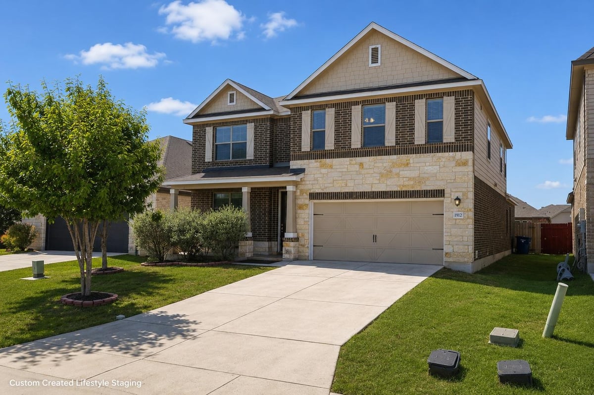 View 1912 Cool Breeze in WEST VILLAGE AT CREEK SIDE 1912 Cool Breeze - front exterior - Luxury home in WEST VILLAGE AT CREEK SIDE, New Braunfels, TX