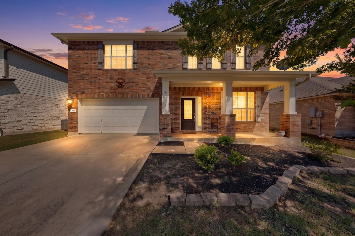 View 19121 Mangan WAY in Reserve At Westcreek 19121 Mangan WAY - front exterior - Luxury home in Reserve At Westcreek, Pflugerville, TX