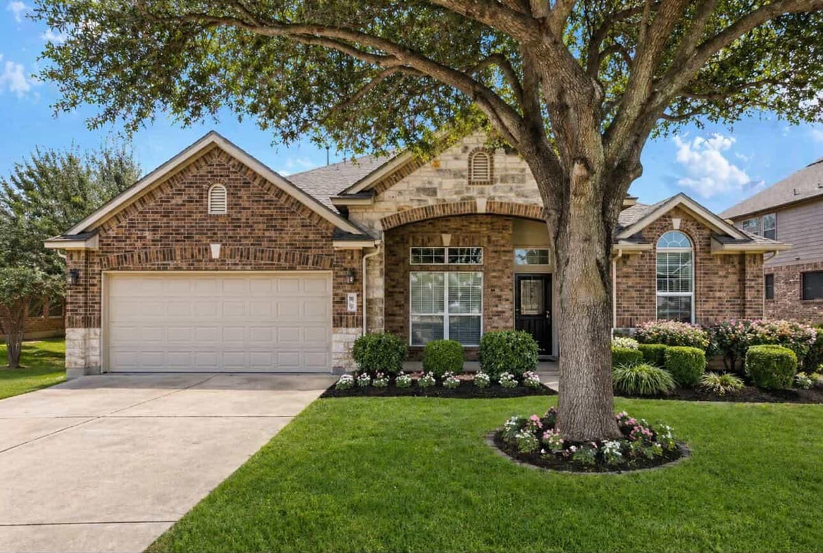 View 19309 Sea Island Dr in Fairways Of Blackhawk Ph 5A 19309 Sea Island Dr - front exterior - Luxury home in Fairways Of Blackhawk Ph 5A, Pflugerville, TX