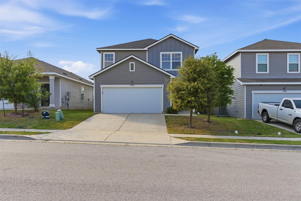 View 19404 Caymus Dr in Vine Creek 19404 Caymus Dr - front exterior - Luxury home in Vine Creek, Pflugerville, TX