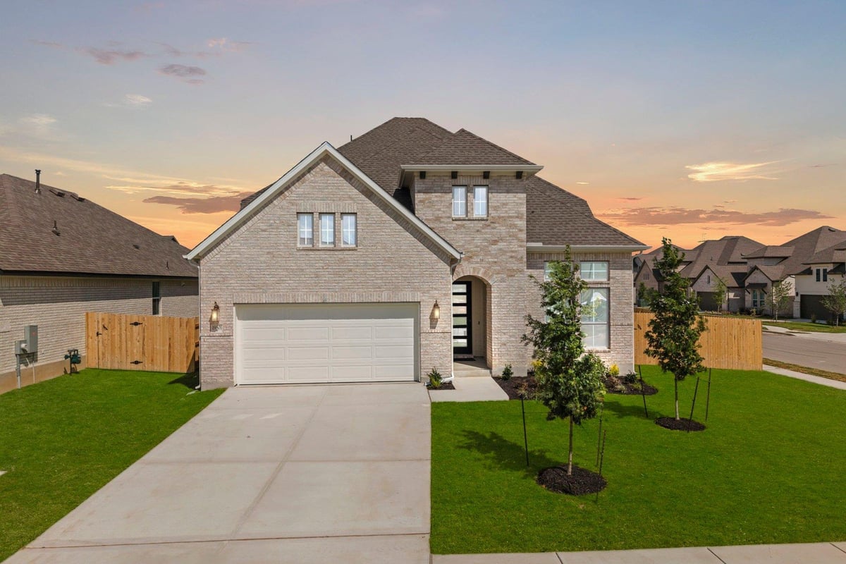 View 19501 Erna DR in The Grove at Blackhawk 19501 Erna DR - front exterior - Luxury home in The Grove at Blackhawk, Pflugerville, TX