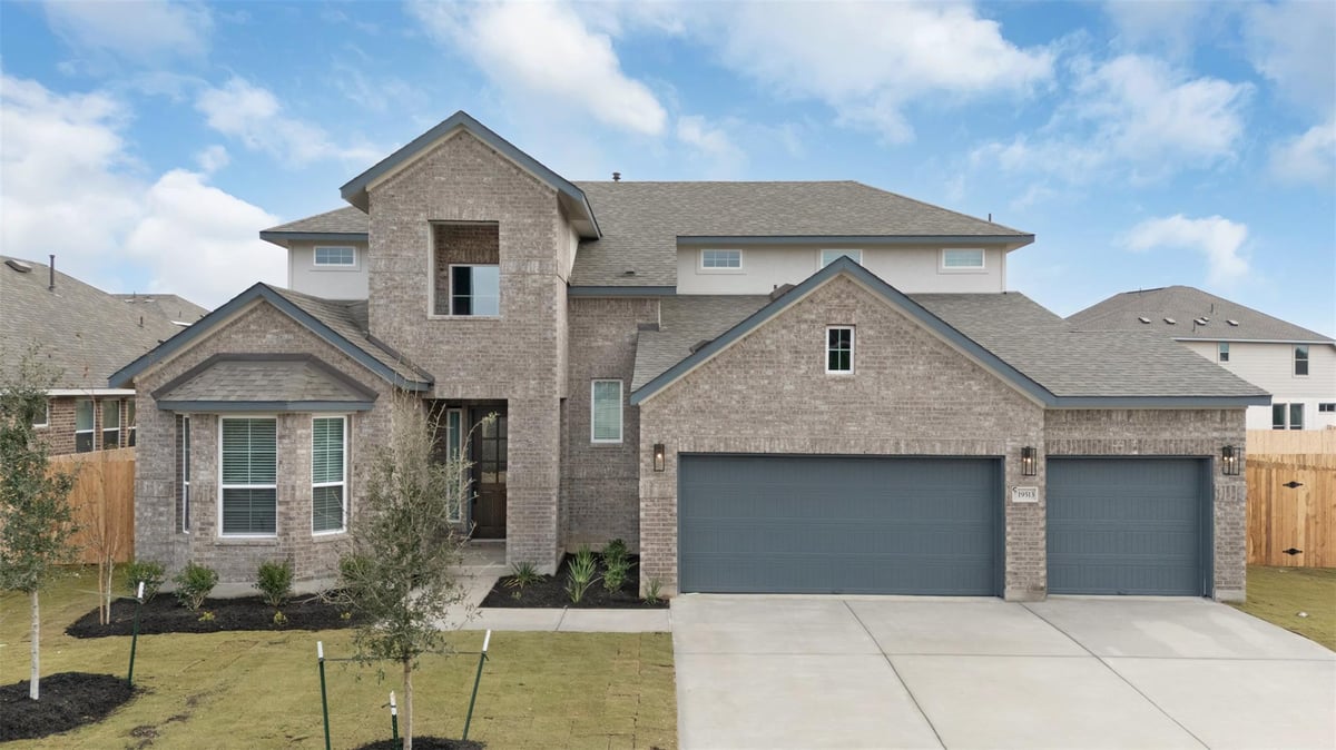 View 19513 Domino Champ Rd in Grove at Blackhawk 19513 Domino Champ Rd - front exterior - Luxury home in Grove at Blackhawk, Pflugerville, TX