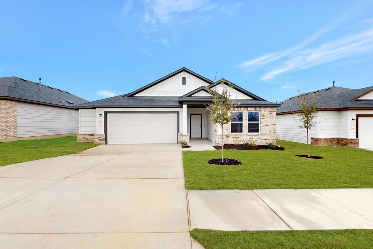 View 19917 Hirono Dr in Carillon 19917 Hirono Dr - front exterior - Luxury home in Carillon, Manor, TX