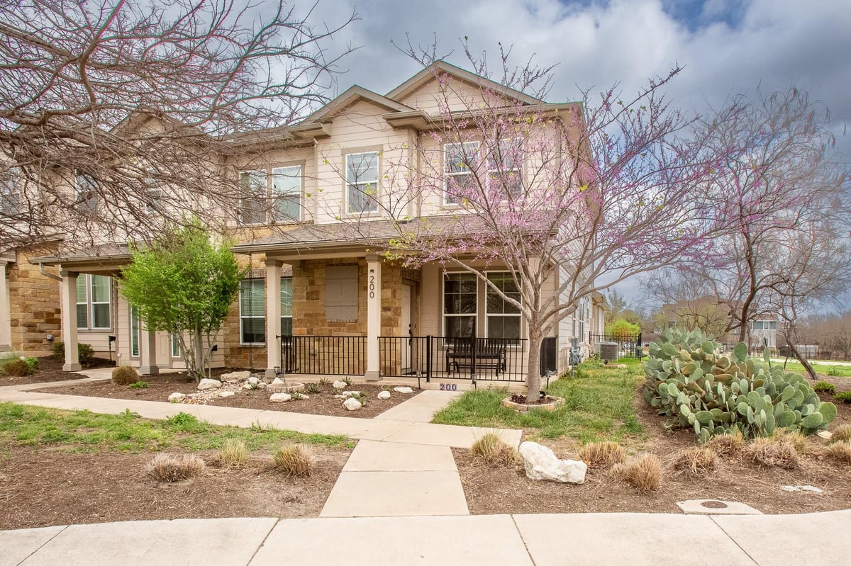 View 200 Adage Dr in Carrington Court 200 Adage Dr - front exterior - Luxury home in Carrington Court, Pflugerville, TX
