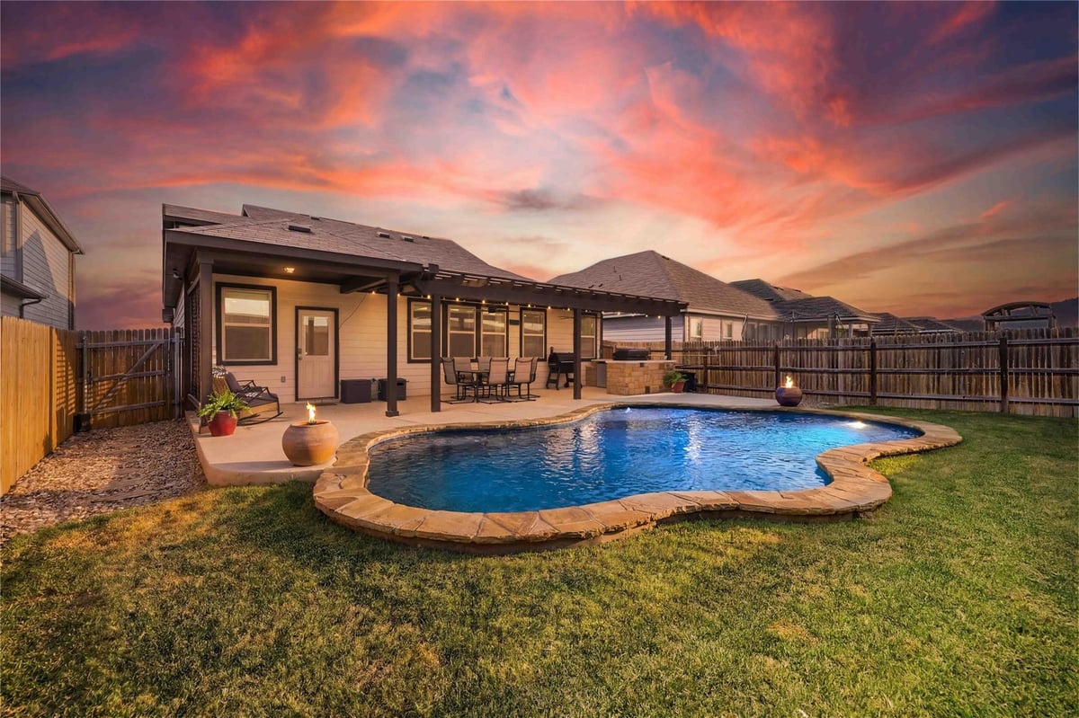 View 200 Capstone Rd in Stonewall Ranch 200 Capstone Rd - front exterior - Luxury home in Stonewall Ranch, Liberty Hill, TX