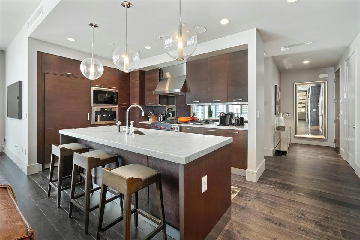 Primary bedroom at 200 Congress Ave Unit #15D - 2 bed 2 bath home