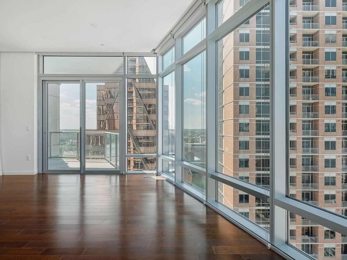 Living area at 200  Congress Ave Unit #23C - 2 bed 2 bath home