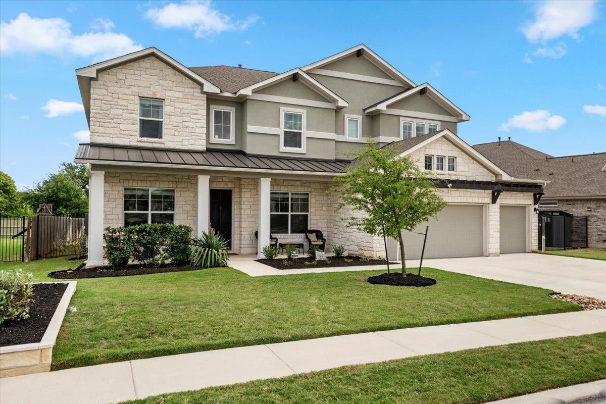 View 200 Great Lawn Bnd in Santa Rita Ranch 200 Great Lawn Bnd - front exterior - Luxury home in Santa Rita Ranch, Liberty Hill, TX