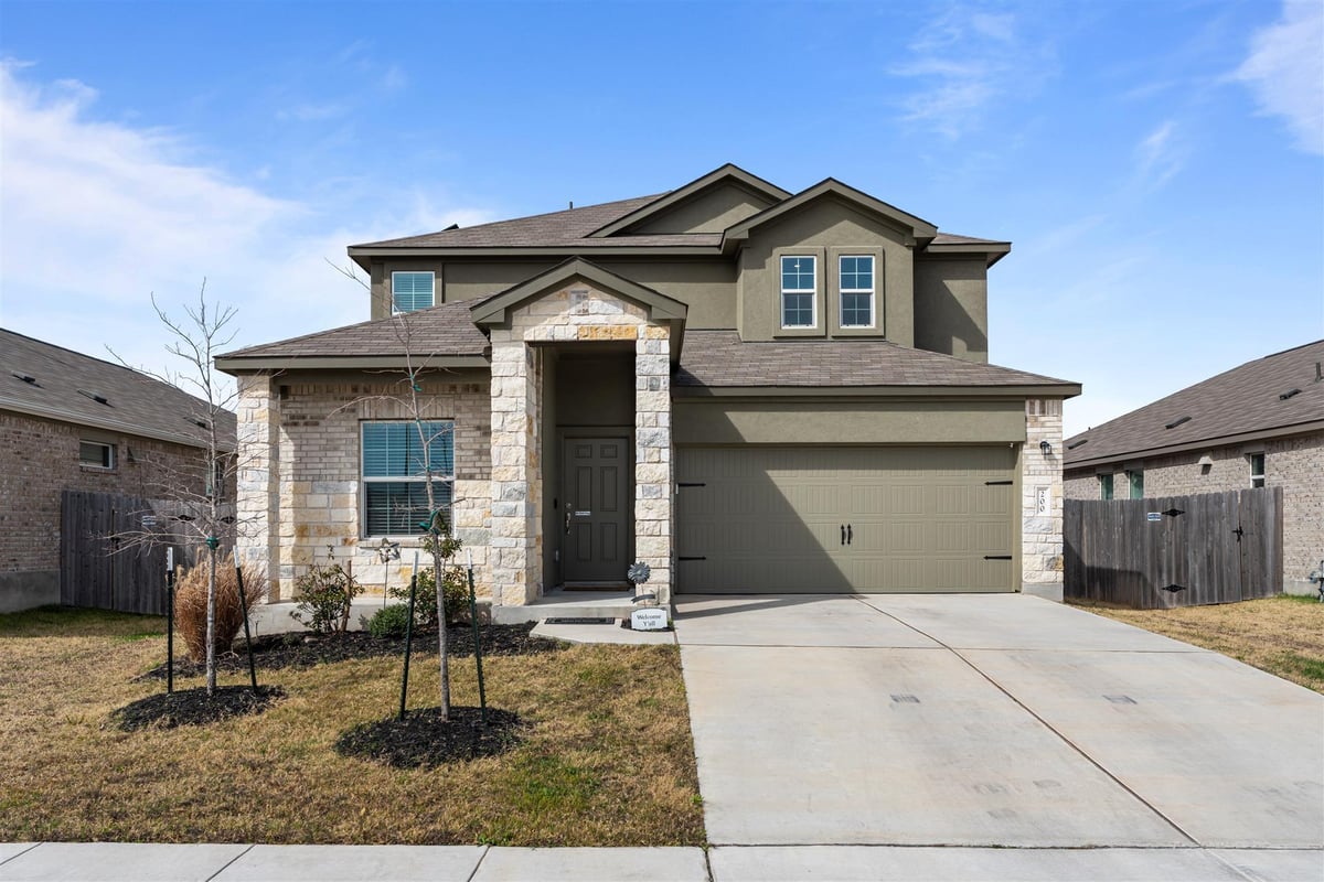 View 200 Montego St in COTTONWOOD CREEK 200 Montego St - front exterior - Luxury home in COTTONWOOD CREEK, Hutto, TX