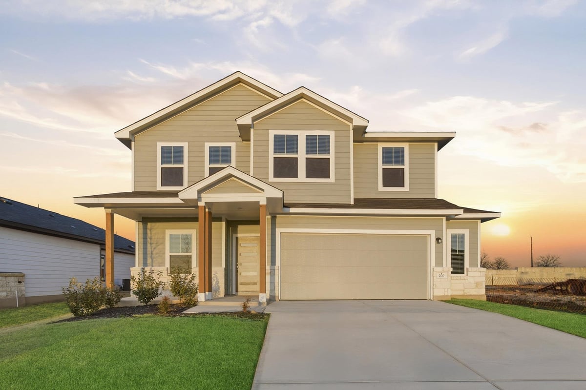 View 200 Quail Convey Dr in Hunters Glen 200 Quail Convey Dr - front exterior - Luxury home in Hunters Glen, Jarrell, TX