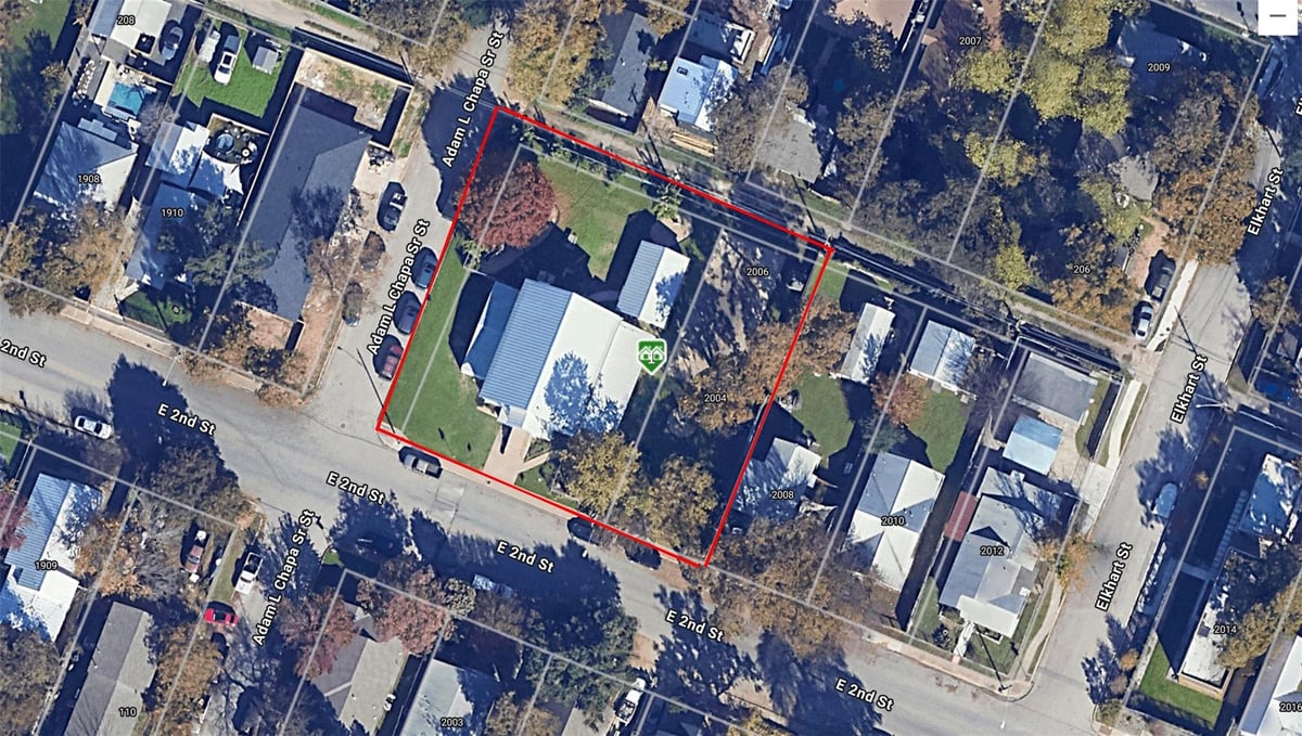View 2000 & 2006 E 2nd ST in Fair Grounds Add 2000 & 2006 E 2nd ST - front exterior - Luxury lot in Fair Grounds Add, Austin, TX