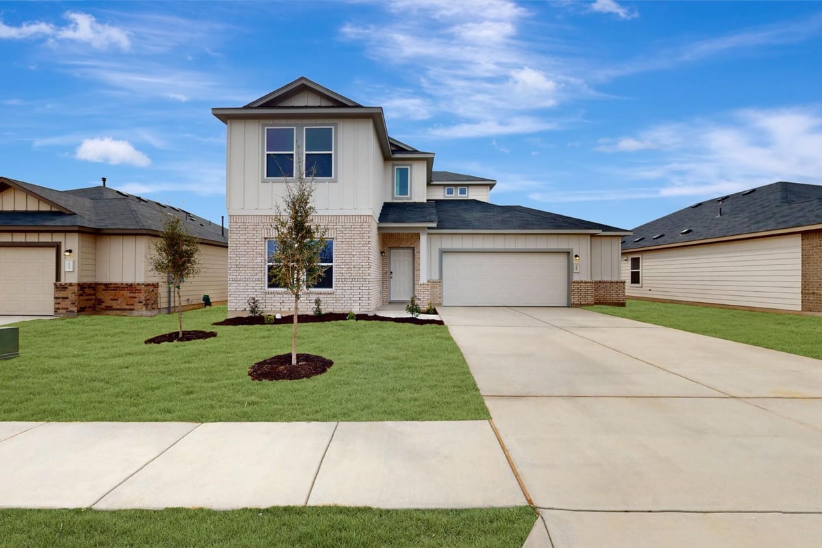View 20005 Hirono Dr in Carillon 20005 Hirono Dr - front exterior - Luxury home in Carillon, Manor, TX
