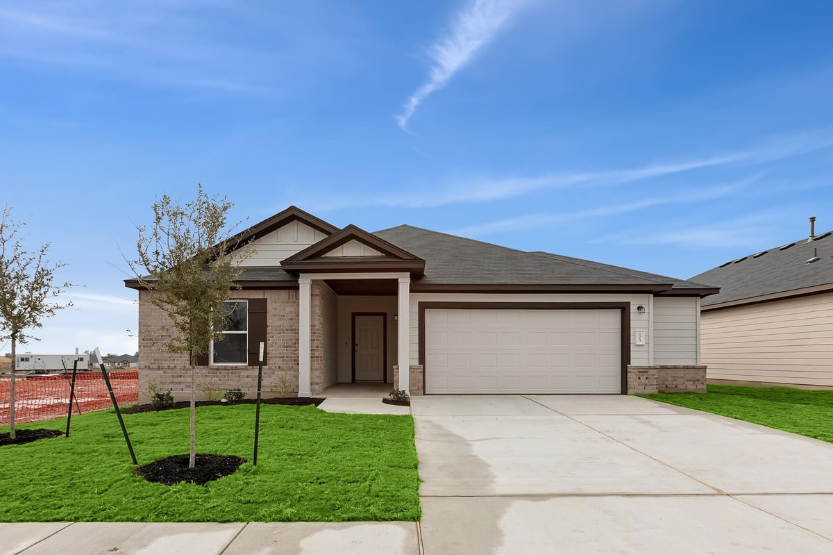 View 20013 Hirono Dr in Carillon 20013 Hirono Dr - front exterior - Luxury home in Carillon, Manor, TX
