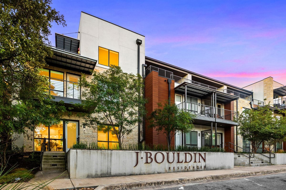 2003 Wilson St Unit #5 - front exterior - Luxury home in J Bouldin Residences, Austin, TX