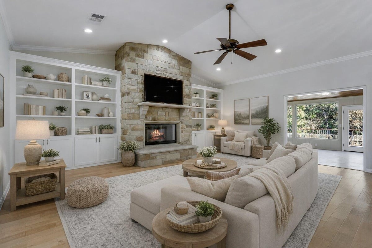 Living area at 2009 American Dr - 3 bed 2 bath home