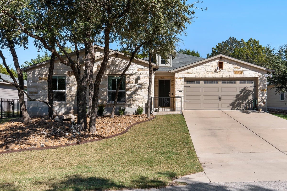 View 2009 Omaha Dr in Highland Lake Estates Sec 34 2009 Omaha Dr - front exterior - Luxury home in Highland Lake Estates Sec 34, Lago Vista, TX