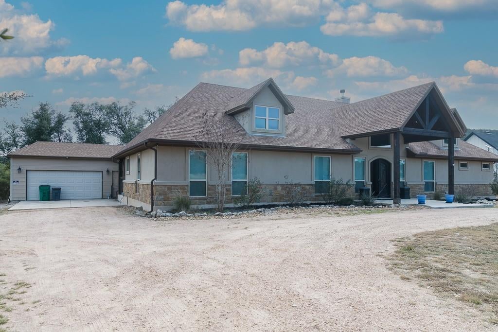 View 201 Ash Juniper WAY in Whitewater Spgs 201 Ash Juniper WAY - front exterior - Luxury home in Whitewater Spgs, Bertram, TX