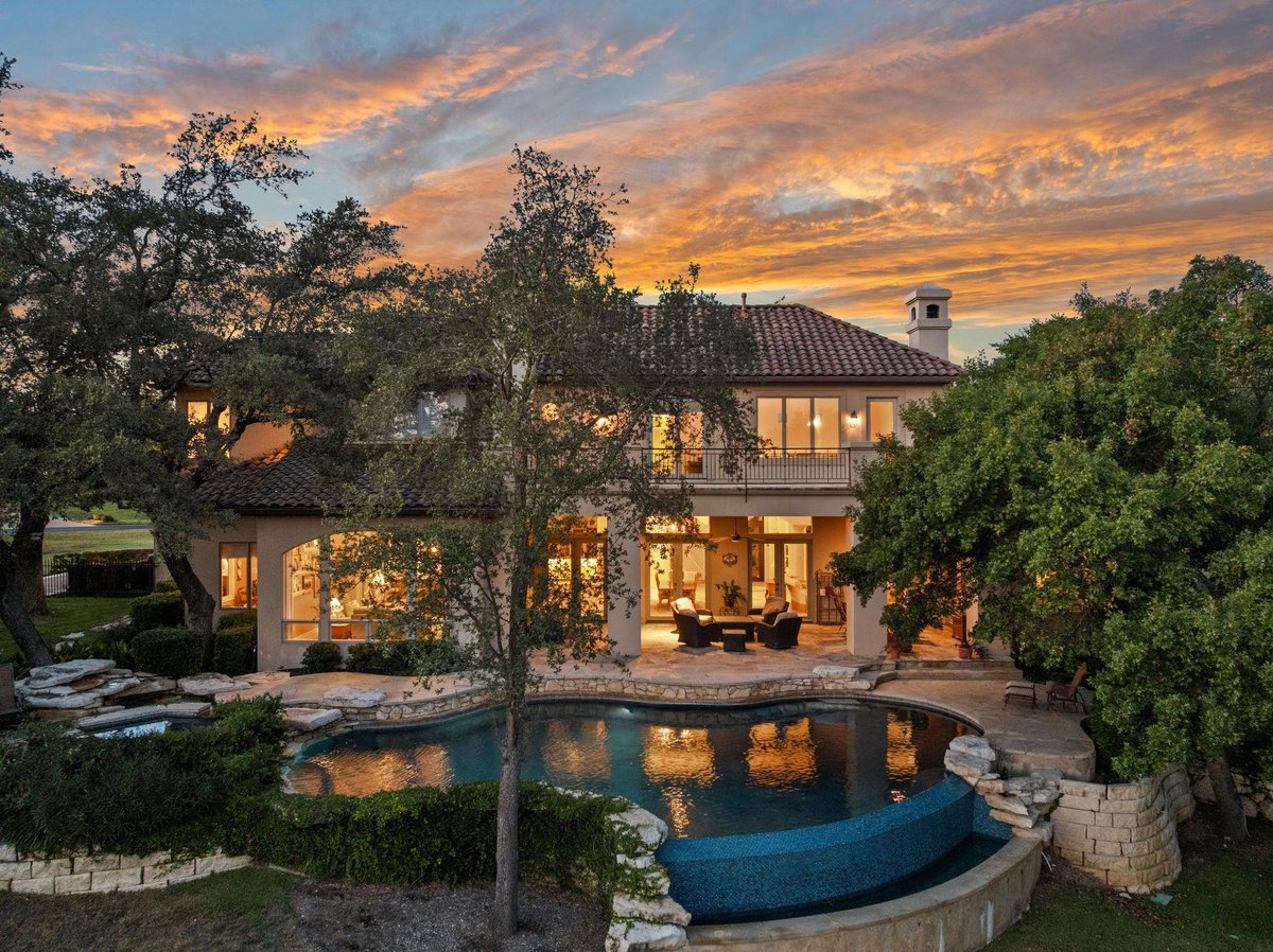 View 201 BELLA CIMA Dr in COSTA BELLA SEC 2 201 BELLA CIMA Dr - front exterior - Luxury home in COSTA BELLA SEC 2, Austin, TX