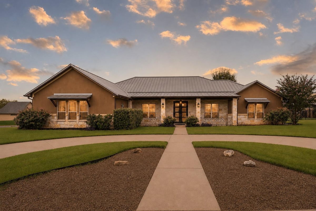 View 201 Eagle Valley LN in Rio Ancho 201 Eagle Valley LN - front exterior - Luxury home in Rio Ancho, Liberty Hill, TX