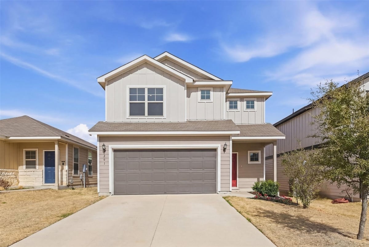 View 201 Katie Elder Dr in RIO LOBO PH 2 201 Katie Elder Dr - front exterior - Luxury home in RIO LOBO PH 2, Jarrell, TX