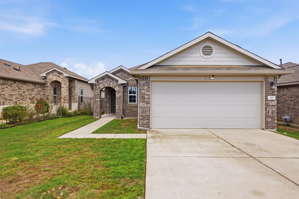 View 201 Yoakum ST in Larkspur 201 Yoakum ST - front exterior - Luxury home in Larkspur, Leander, TX