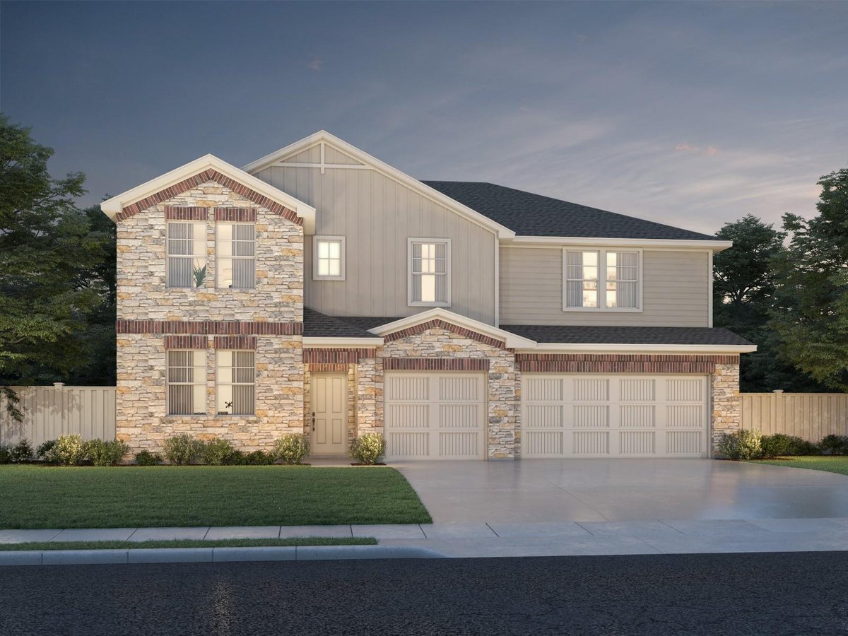 View 202 Divisadero Dr in Prairie Winds 202 Divisadero Dr - front exterior - Luxury home in Prairie Winds, Hutto, TX