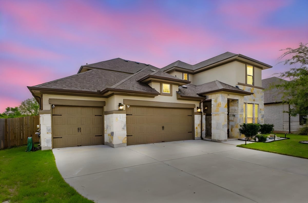 View 2021 Matlock Cir in Carmel Creek 2021 Matlock Cir - front exterior - Luxury home in Carmel Creek, Hutto, TX